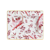 Ginori Oro Di Doccia Magenta Rectangular Vide Poche - 6" x 7.5"